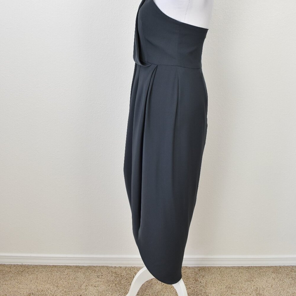 Shona Joy Core Knot Draped Halter Dress Gray - 6 - Picture 7 of 11